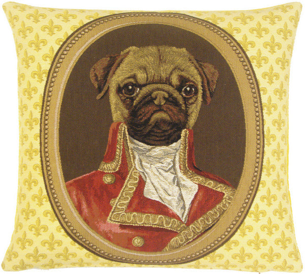 Glided Framed Pug Tapestry Pillow Cover