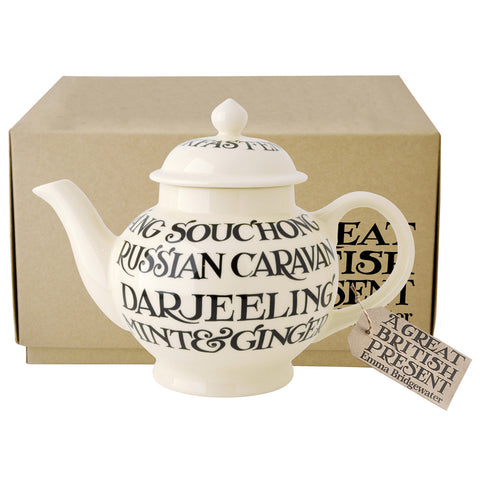Emma Bridgewater 4 Cup Tea Pot All Over Black Toast Boxed Emma Bridgewater 4 Cup Tea Pot All Over Black Toast Boxed