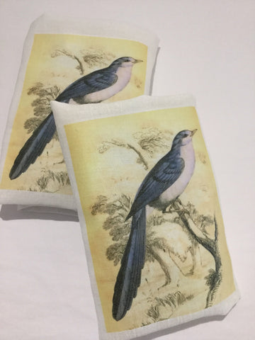 Flour Sack Tea Towel - Set of 2 -  Blue Bird