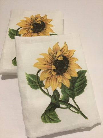 Flour Sack Tea Towel - Set of 2 - Sunflower