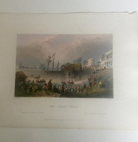 William Bartlette 1800s Engraving   St. Lawerance Market