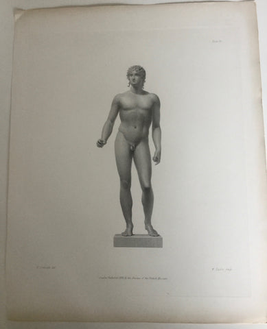 Male Statue 1800s Engraving   St. Male Statue 1800s Engraving   St.