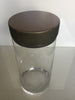 Clear Glass Containers - Brown laquer Top