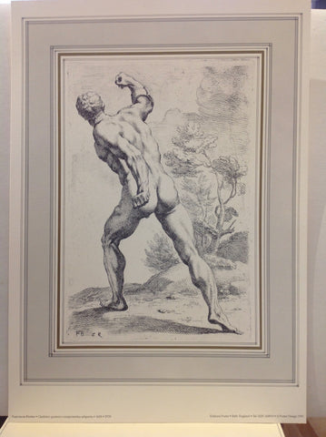 Print of Male Statue Backside Print of Male Statue Backside