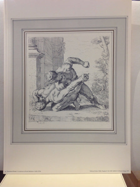 Print of Gladiators Wrestlers