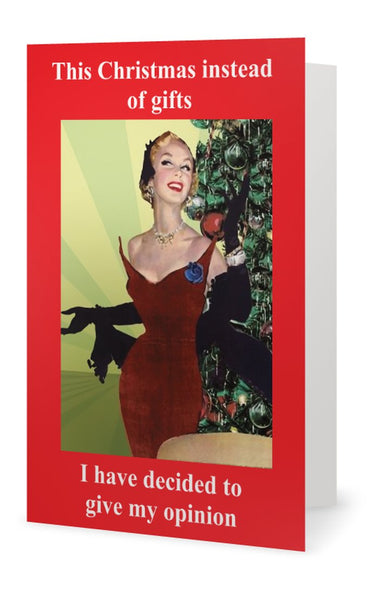 This Christmas instead of gifts I have desided to give my opinion -- Christmas