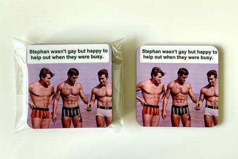 Stephen wasn't gay, but happy to help when they were busy - set of 4 pieces