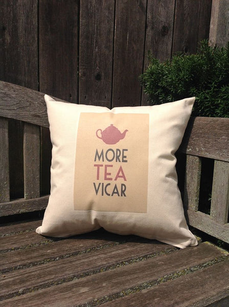 More Tea Vigar 18" Canvas Pillow