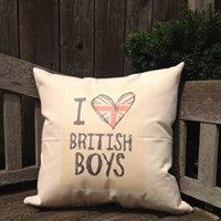 I love British Boys 18" Canvas Pillow
