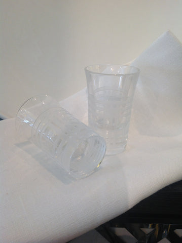 Burberry Crystal Shot Glass  1pr
