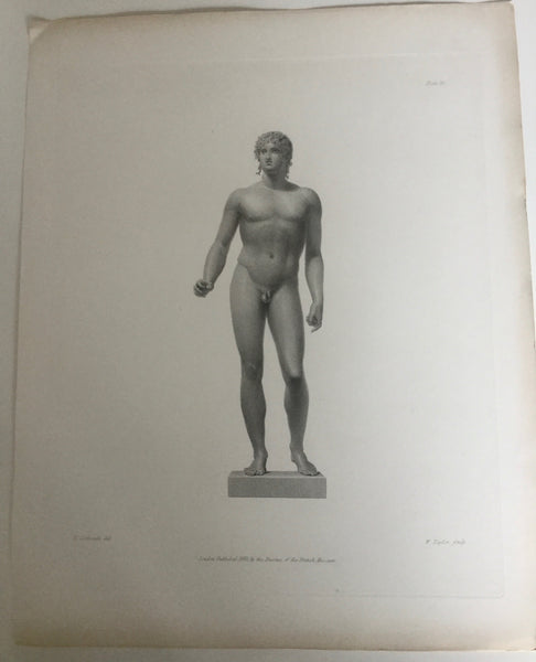 Male Statue 1800s Engraving   St.