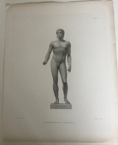 Male Statue 1800s Engraving   St.