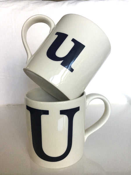 Alphabet  Mugs  Pair of “U”