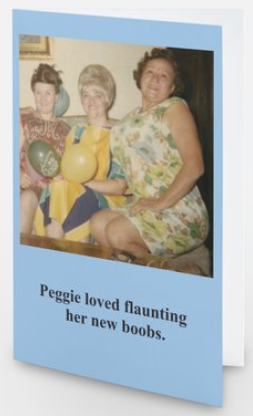 Peggie enjoyed flauting her new boobs. - Birthday